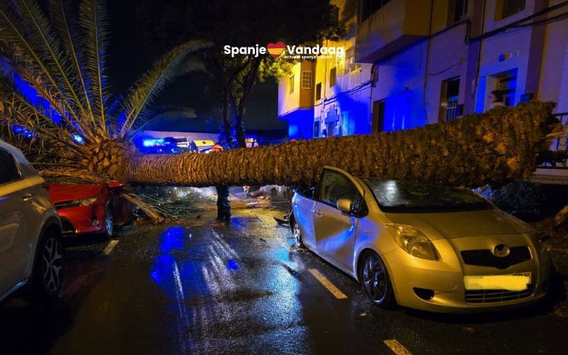 Storm Emilia zorgt voor orkaanachtige wind en regen op de Canarische Eilanden