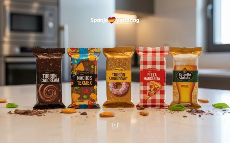 Van donuts en pizza tot bier behoren tot de opvallendste turrones voor deze kerst in Spanje