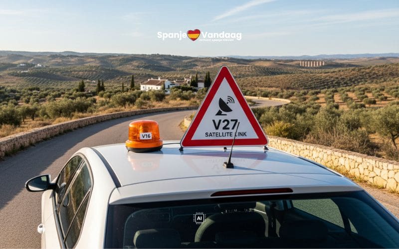 Spaanse verkeersdienst introduceert virtuele V27 als aanvulling op V16 noodlamp