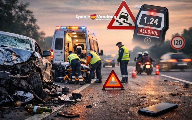 Aantal verkeersdoden in Spanje blijft al jaren zorgwekkend hoog