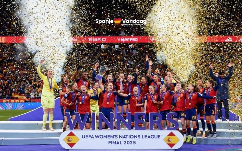 Spaanse vrouwenploeg wint overtuigend van Duitsland en pakt opnieuw de Europese titel