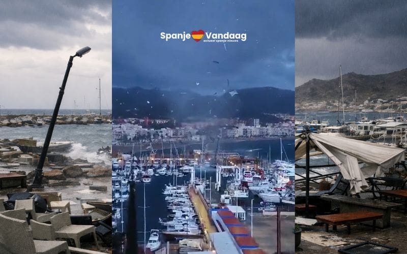 Waterhozen richten flinke schade aan in haven van Mazarrón