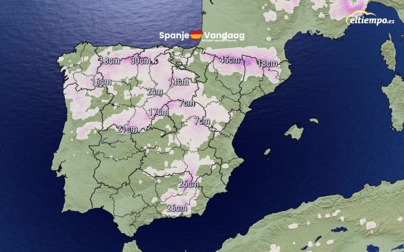 Herfst maakt plaats voor vroege winter met regen, sneeuw en kou in Spanje