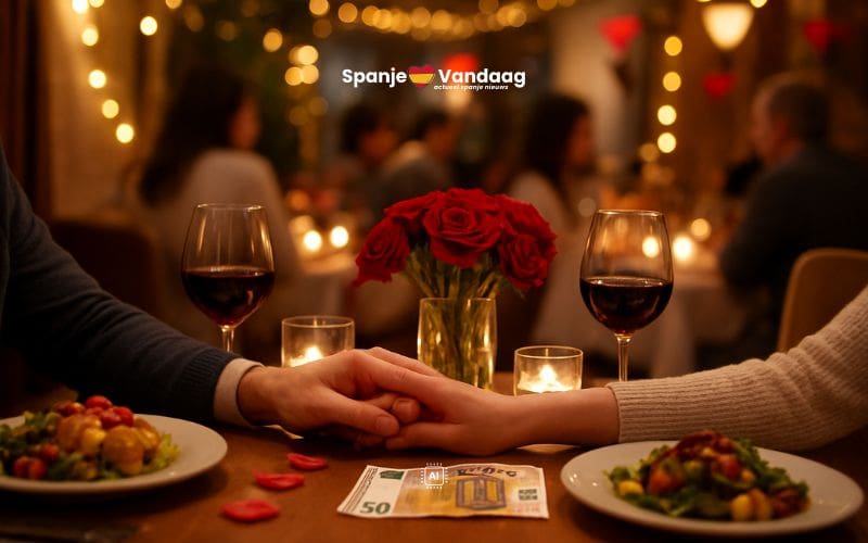 50 euro extra als je met z’n tweeën wilt eten op Valentijnsdag in Spanje