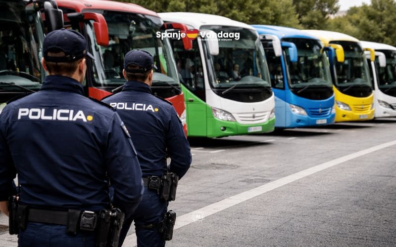 Vijftien buschauffeurs opgepakt in Spanje wegens illegaal vervoer van migranten naar Frankrijk