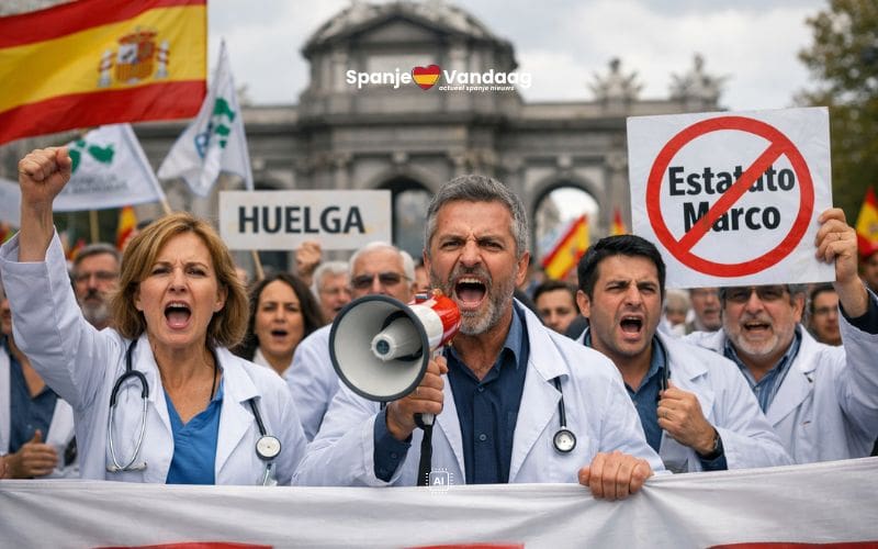 Spaanse artsen leggen werk maandelijks een week neer tot juni
