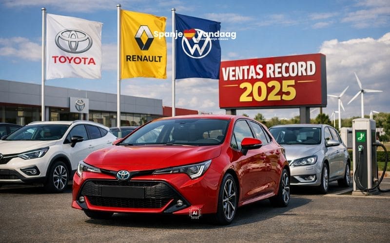 Toyota is opnieuw het bestverkopende automerk in Spanje in 2025