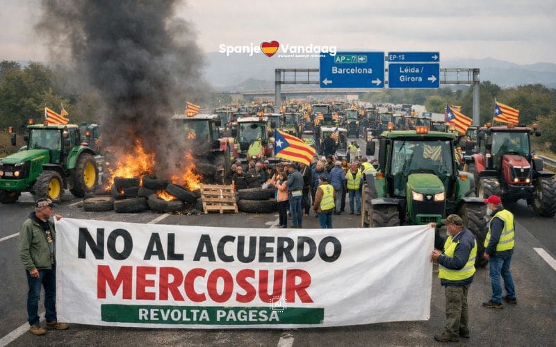 Catalaanse boeren blokkeren AP-7-snelweg uit woede over Mercosur-akkoord