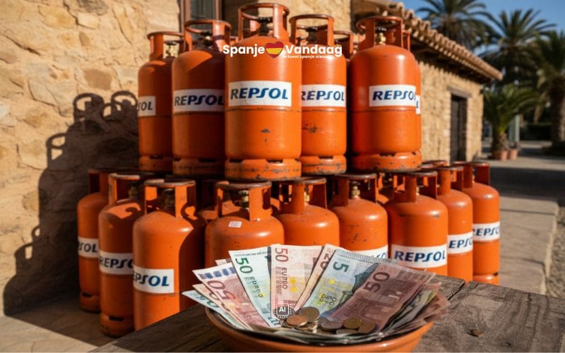 Prijs van oranje butaanfles in Spanje stijgt voor het eerst dit jaar