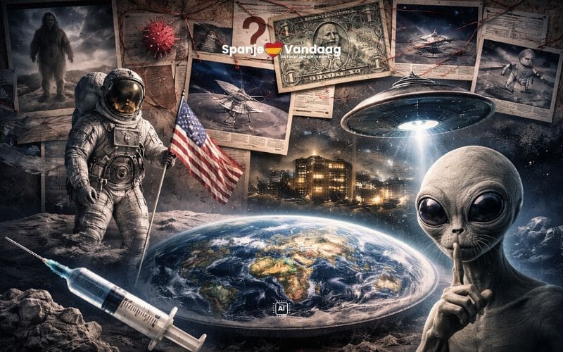 Wat is de mening van Spanjaarden over de maanlanding, de aarde die plat is en aliens?
