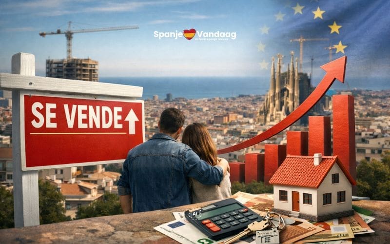 Huizenprijzen in Spanje stijgen hard en liggen ver boven het Europees gemiddelde