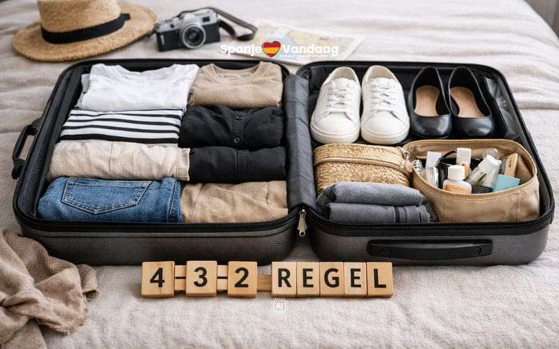 Met de 4-3-2-regel pak je een koffer voor een reis naar Spanje slim in