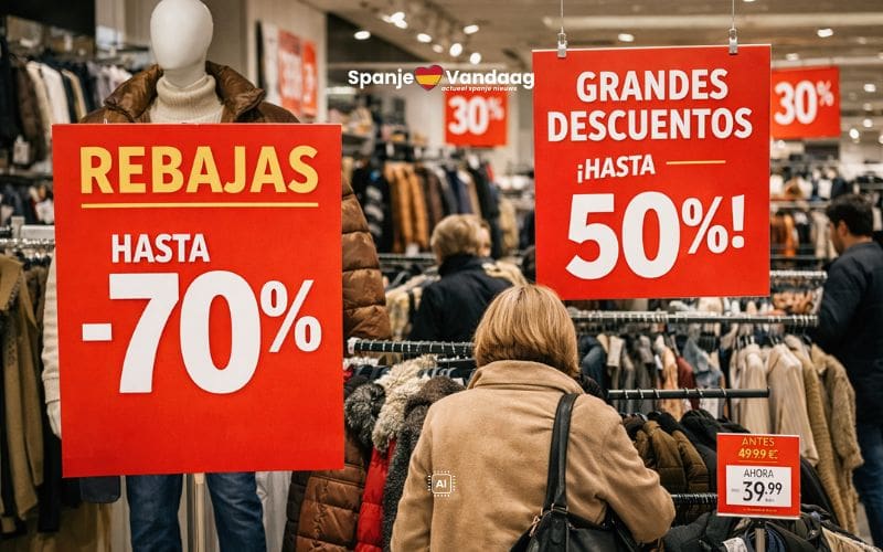 Januari-uitverkoop levert gemiddeld veel minder korting op in Spanje