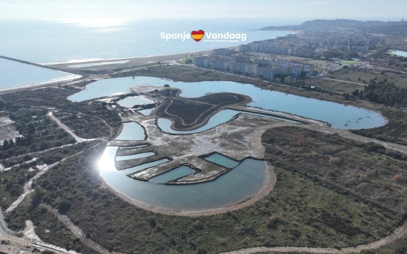 Nieuw bos- en moerasgebied aan zee bij La Pineda aan de Costa Dorada
