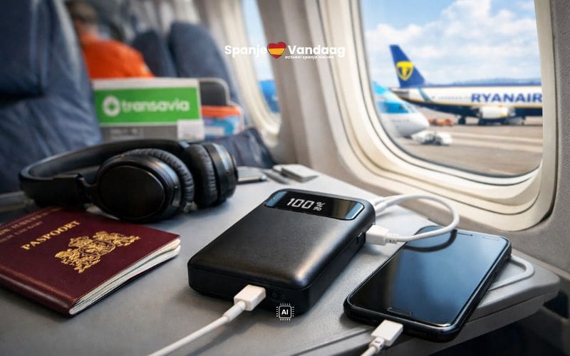 Ken jij de regels al om te vliegen naar Spanje met een powerbank in je bagage?