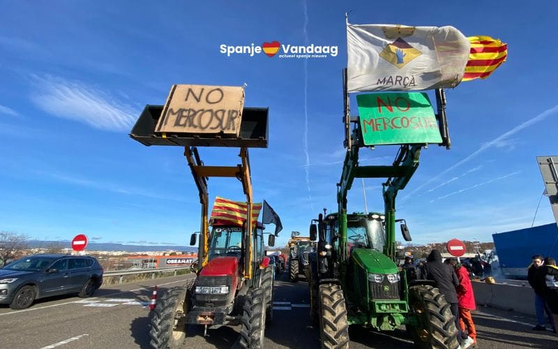 Boeren leggen wegen opnieuw plat in Catalonië en Galicië vanwege Mercosur-akkoord