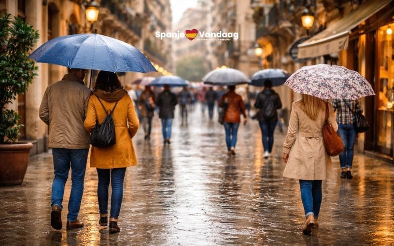 Artsen adviseren de pinguïnmethode om uitglijden op natte dagen in Spanje te voorkomen