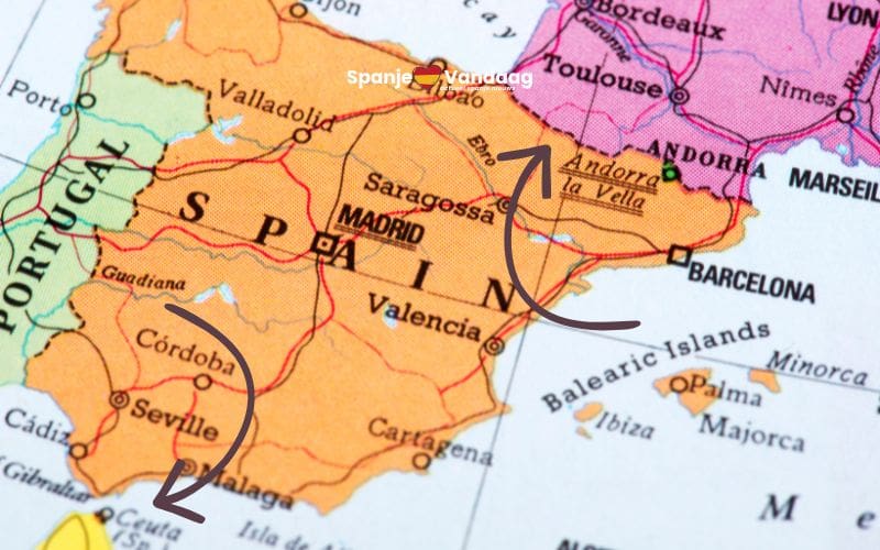 Spanje en Afrika kunnen in de verre toekomst weer aan elkaar vast komen te liggen