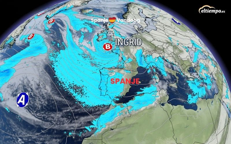 Storm Ingrid brengt extreem winterweer naar Spanje