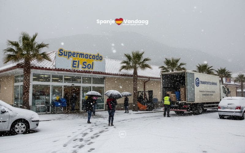 Supermarkten vragen prioriteit voor voedseltransport door storm Ingrid