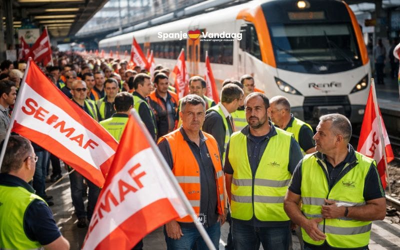Treinmachinisten in Spanje dreigen met staking vanwege veiligheid