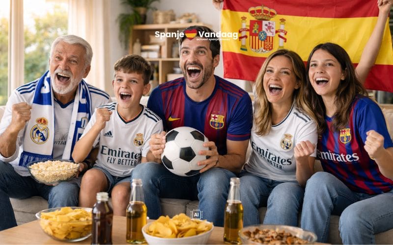 Merendeel van de Spanjaarden zegt dat voetbalpassie uit de familie komt