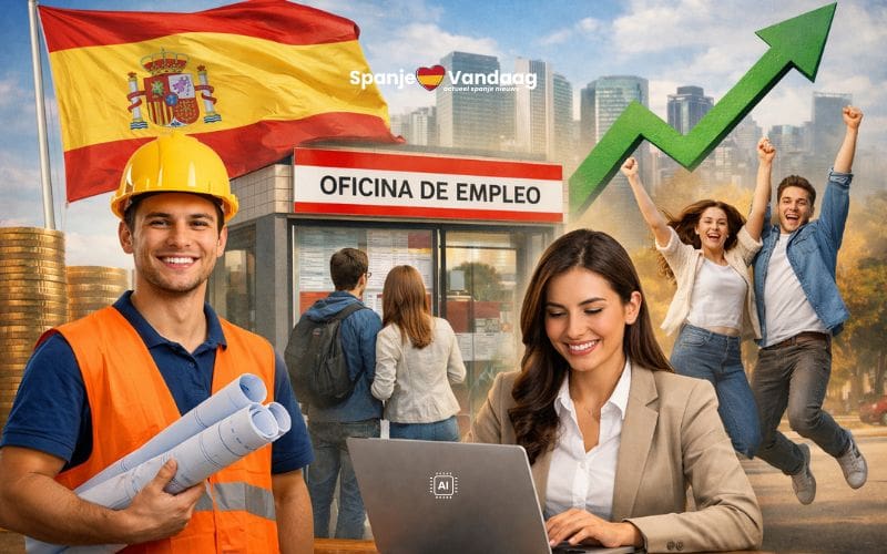 Ruim een half miljoen nieuwe banen en werkloosheid op laagste punt in 18 jaar in Spanje