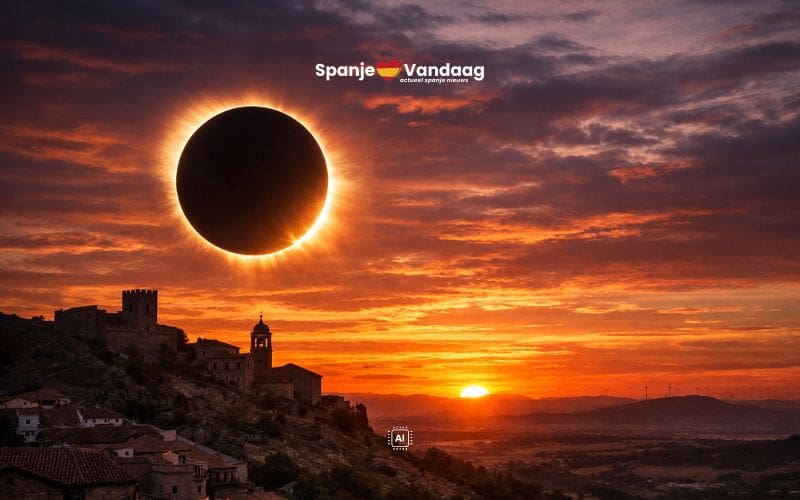 Spanje beleeft in 2026 voor het eerst in 114 jaar een totale zonsverduistering