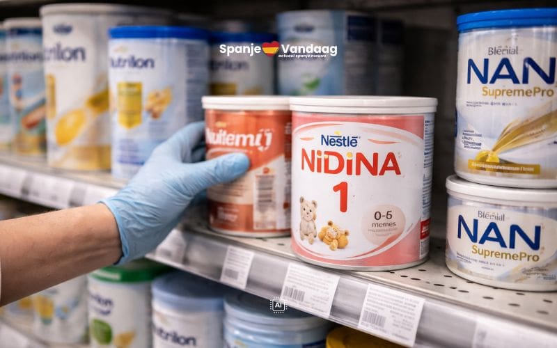Massale terugroeping van baby melkpoeder in Spanje door mogelijke toxine‑contaminatie