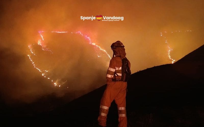 Meer dan 50 bosbranden zorgen voor zware nacht in Cantabrië en Asturië