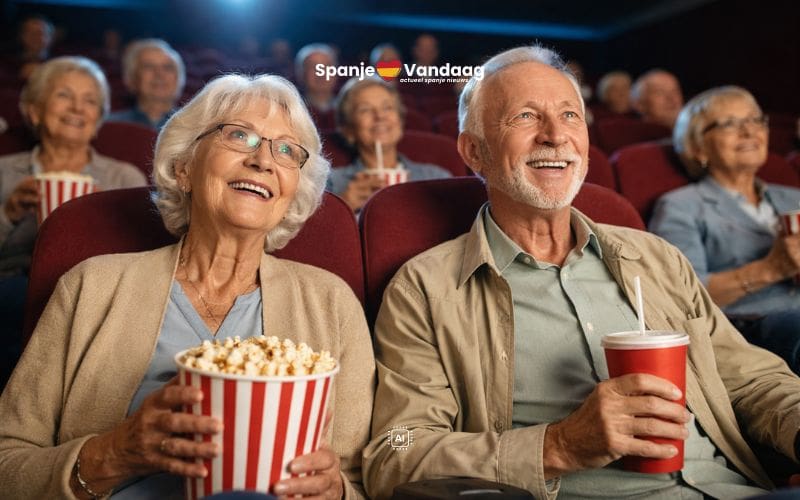 Spaanse overheid verlengt cine-senior zodat 65-plussers voor 2 euro naar de bioscoop kunnen blijven gaan