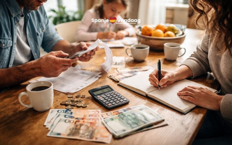 Spaanse huishoudens geven bijna 22.000 euro per jaar uit aan basisbehoeften