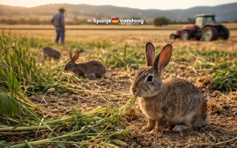 Konijnenplaag bezorgt boeren in Spanje slapeloze nachten