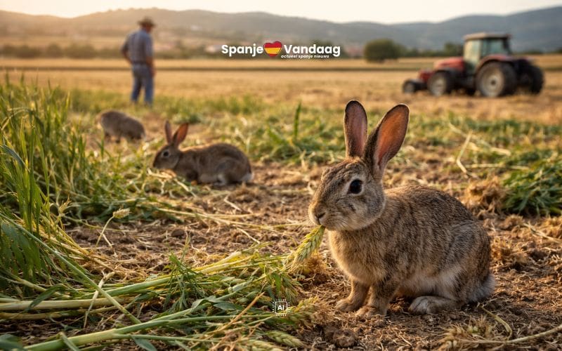 Konijnenplaag bezorgt boeren in Spanje slapeloze nachten