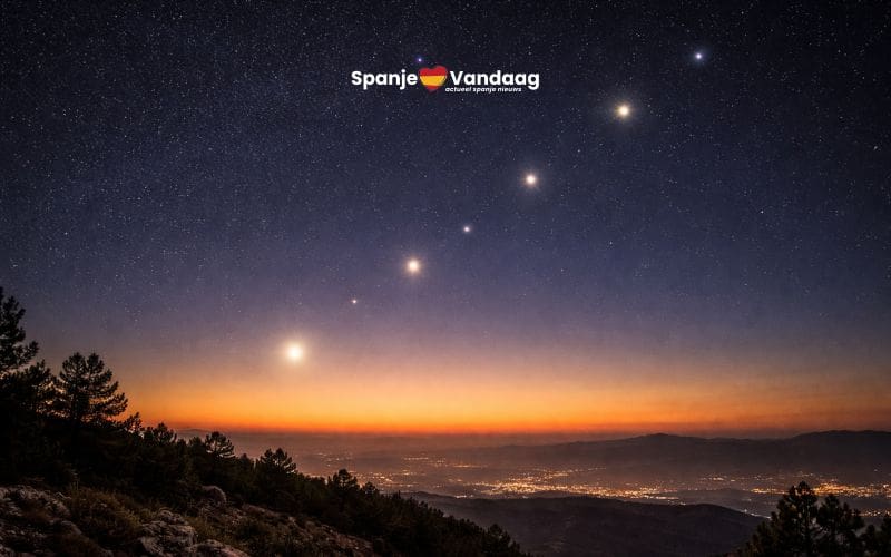 Unieke rij van zes planeten eind februari zichtbaar boven Spanje