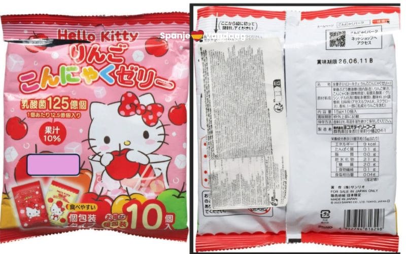Nederlandse waarschuwing voor Hello Kitty snoepjes vanwege verstikkingsgevaar geldt ook in Spanje
