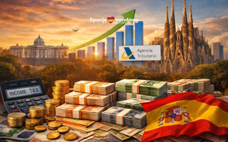 Spaanse belastinginkomsten breken record en gaan door grens van 300 miljard euro