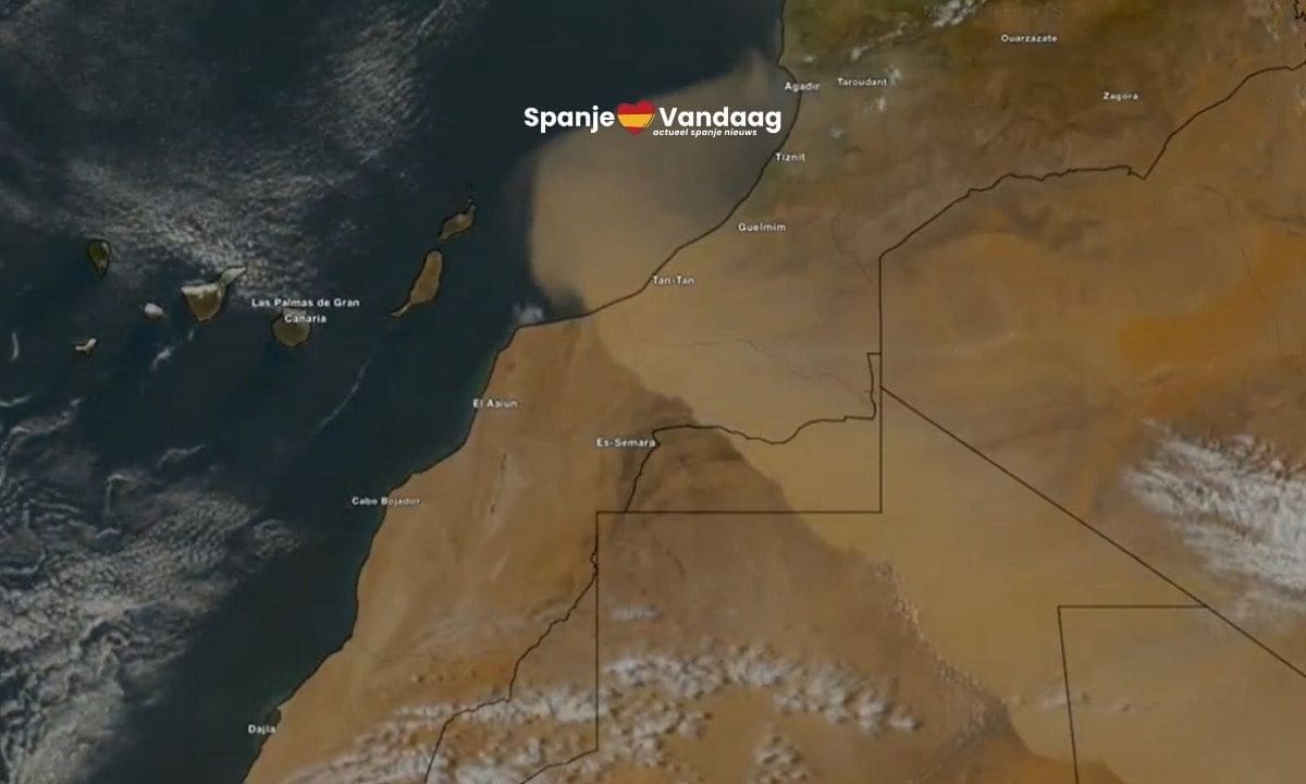 Een muur van stof schuift over de Canarische Eilanden en de Calima zet alles op scherp