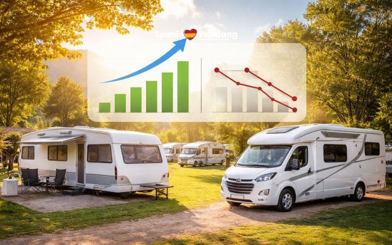 Minder nieuwe caravans en campers in Europa, terwijl Nederland groeit en Spanje en België dalen