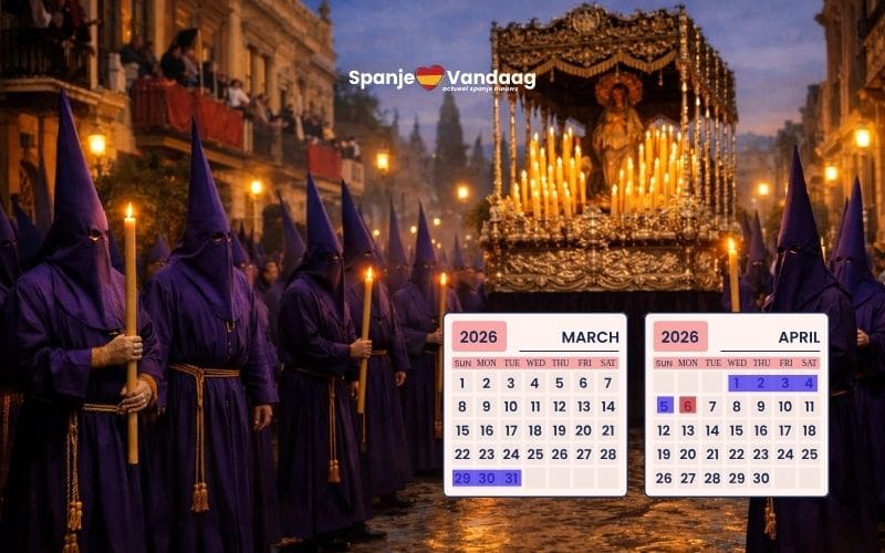 Belangrijke data en feestdagen tijdens Semana Santa 2026 in Spanje