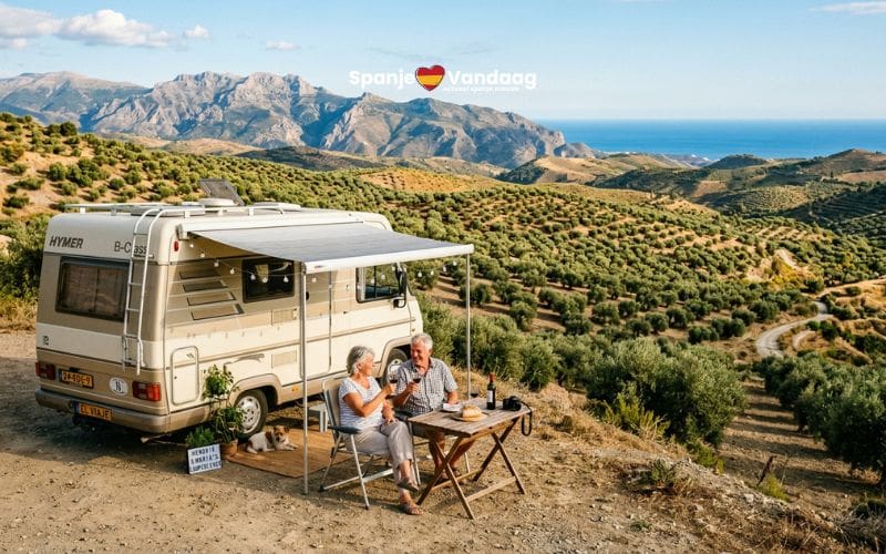 Mag je in een kampeerauto wonen en ingeschreven staan in Spanje?