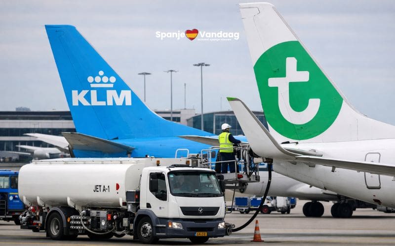 Vliegen naar Spanje met KLM en Transavia wordt duurder door extra kerosinetoeslag
