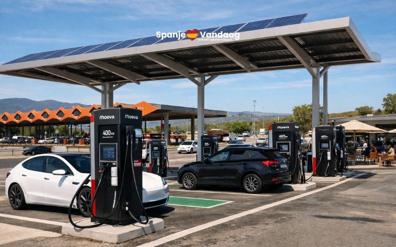 Voormalig tolstation op AP-7 snelweg nabij Barcelona wordt een ultrasnel laadstation