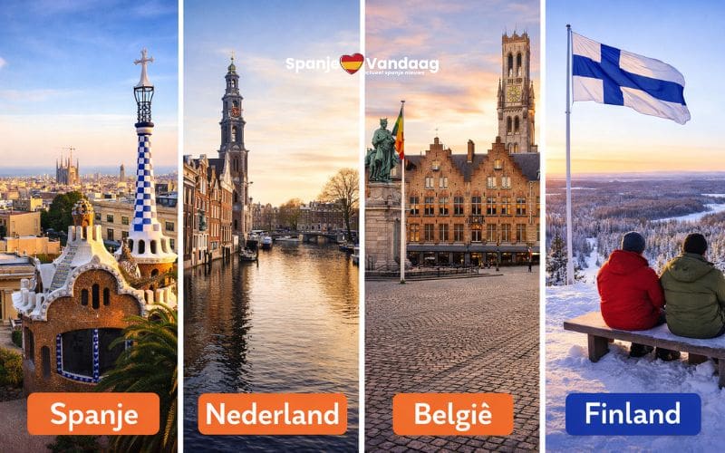 Wat is het gelukkigste land ter wereld: Spanje, Nederland, België of Finland?