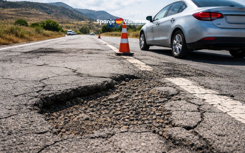 Meer dan de helft van de Spaanse wegen is in slechte staat