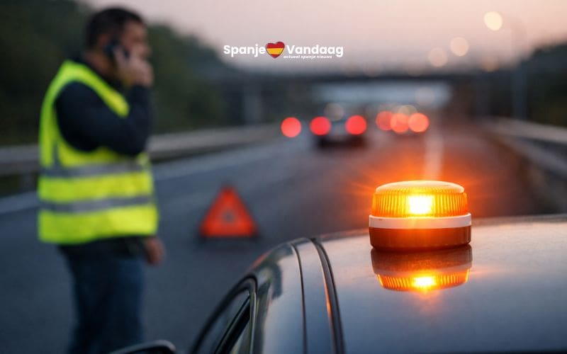 Boete ontbreken V16-noodlamp in Spanje alleen bij stilstaand voertuig zonder juiste signalering